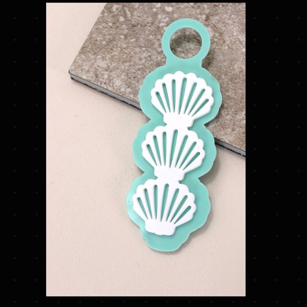 Beachly - Seashell Tumbler Topper - Teal